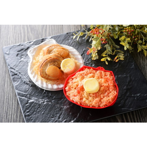 バター香る紅ずわい蟹ごはんと帆立ごはん